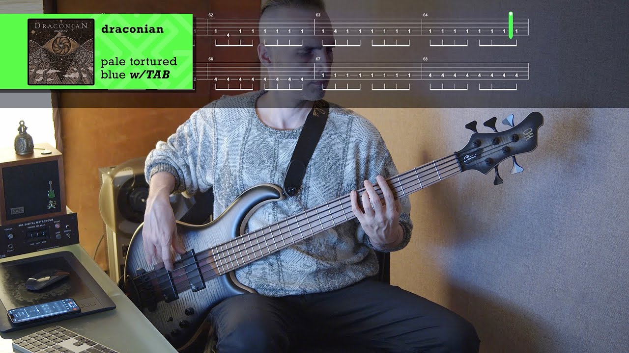 Draconian - Pale Tortured Blue (Bass Cover) + TAB