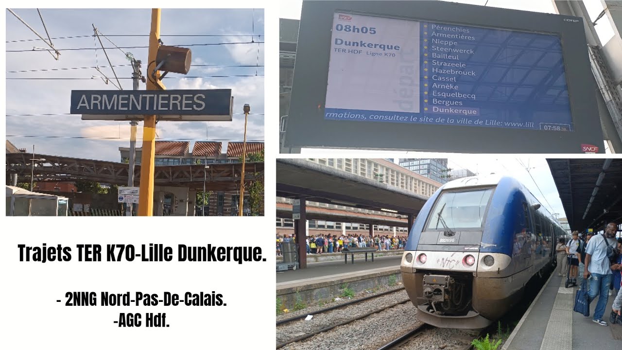 [ TRAIN TER HDF ] K70 Lille-Dunkerque. 2NNG et AGC Hdf. 2 Trajets aller-retour.
