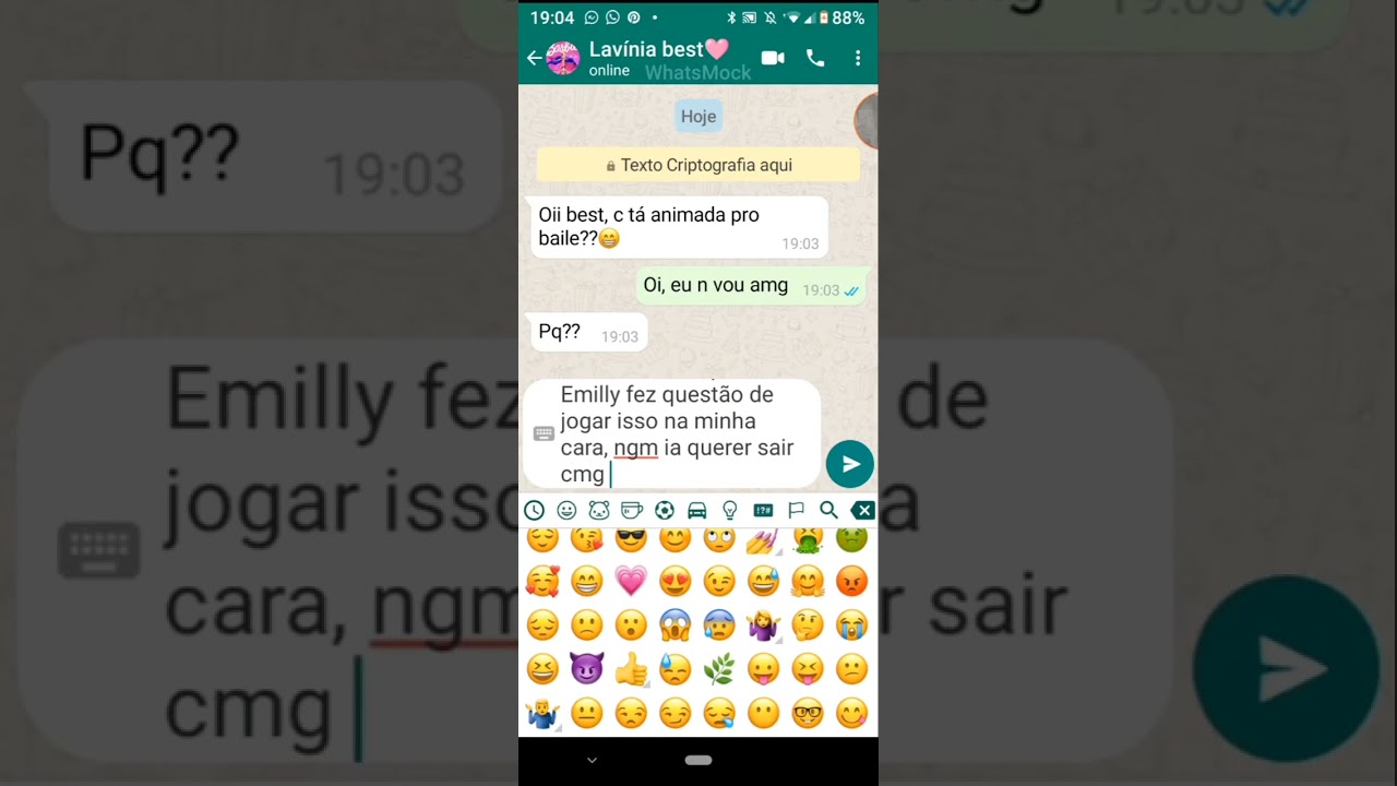 Fake chat (A vingança contra a falsa)😏😌 parte 1 completa ❤️