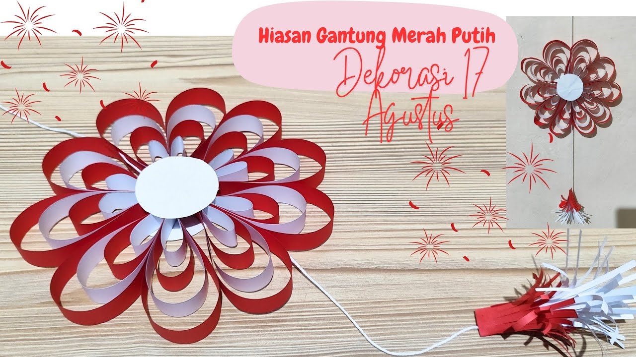 Hiasan Gantung 17 Agustus Dari Kertas Origami Mudah dan Simple - Dekorasi Hari Kemerdekaan RI Ke-80