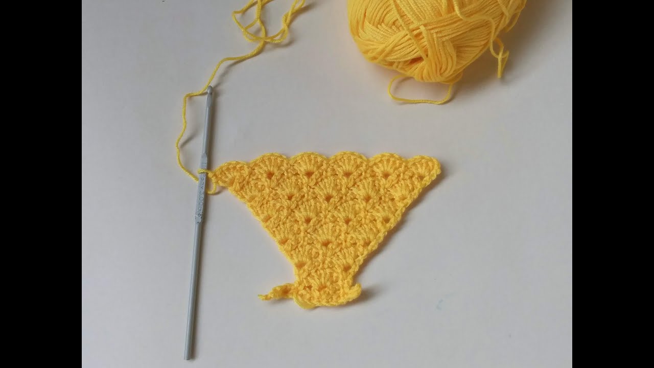 Crochet shell stitch increasing pattern