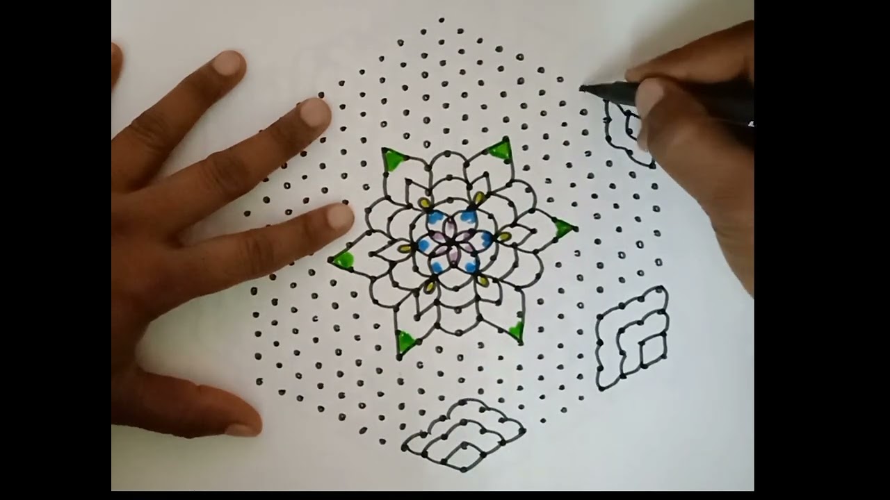 21*11🌺dots🌺sankranthi 🌺muggulu 🌺manju 🌺rangoli 🌺channel 🔯🌺🔯
