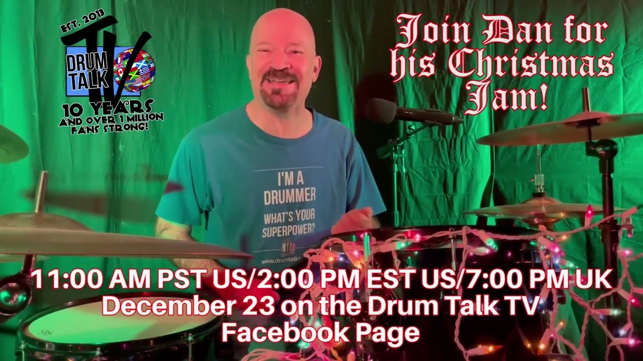 Jethro Tull Christmas Jam on Drum Talk TV FB Page Sat. Dec. 23rd, 11am PST!