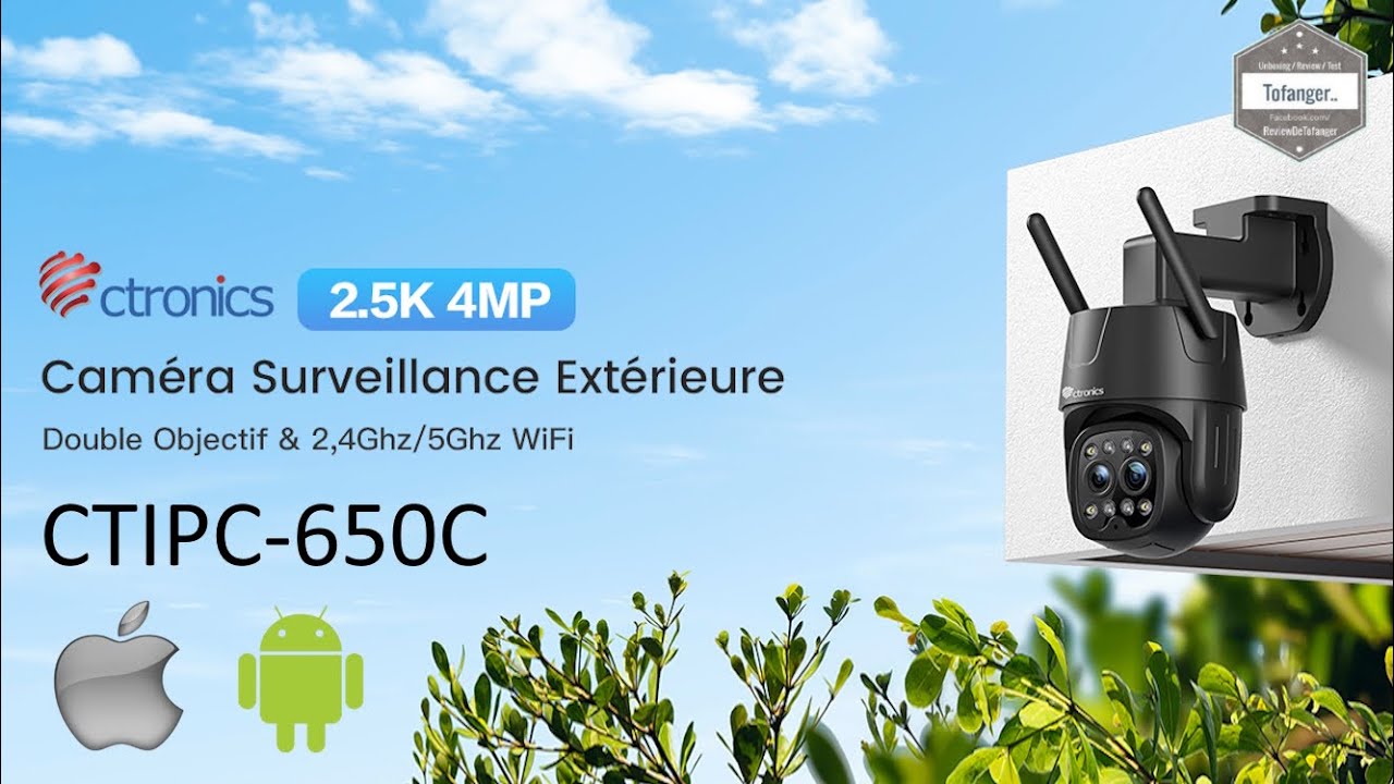 Ctronics 2.5K 4MP PTZ-камера для внутреннего наблюдения с Wi-Fi — Ctronics CTIPC-650C — Ctronics Pro