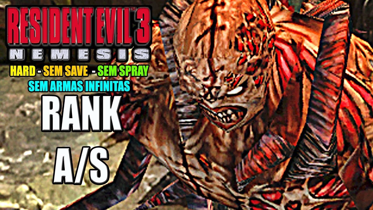 RESIDENT EVIL 3 | HARD | SEM SAVE OU SPRAY RANK A/S