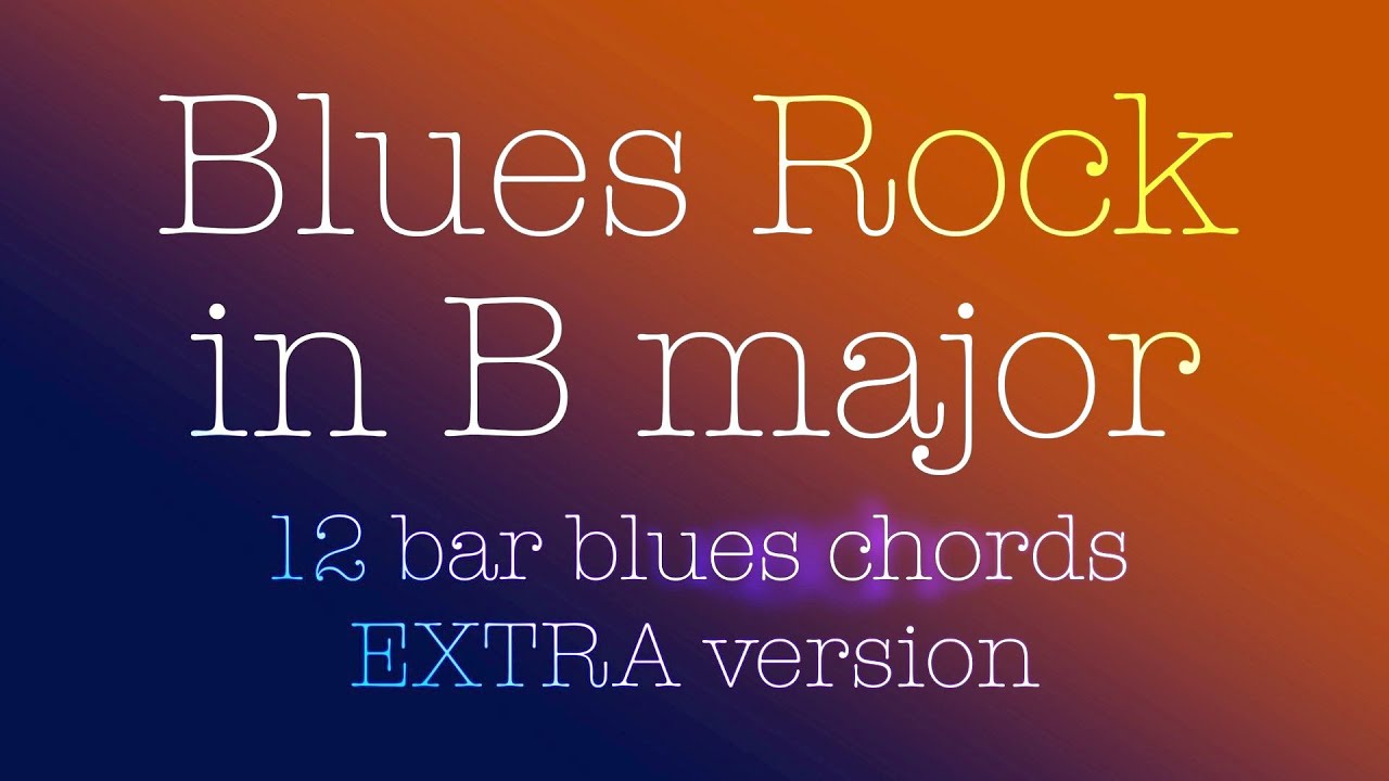 Blues Rock in B major, extra version, 125bpm. 12 bar blues chords. Play along and have fun!