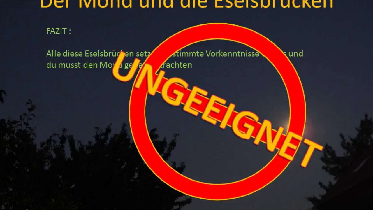 Die Mondphasen  und die beste Eselsbr&uuml;cke