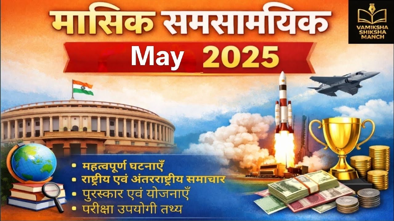 May 2025 Current Affairs MCQ | UPSI & All Competitive Exams | By Ankit Sir