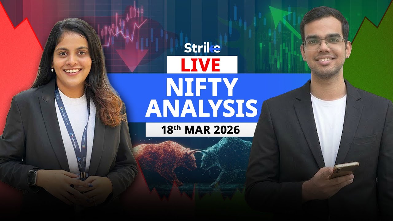 Nifty 50 Live Trading & Bank Nifty Live Analysis For 18 March 2026 Stock Market | Strike Money
