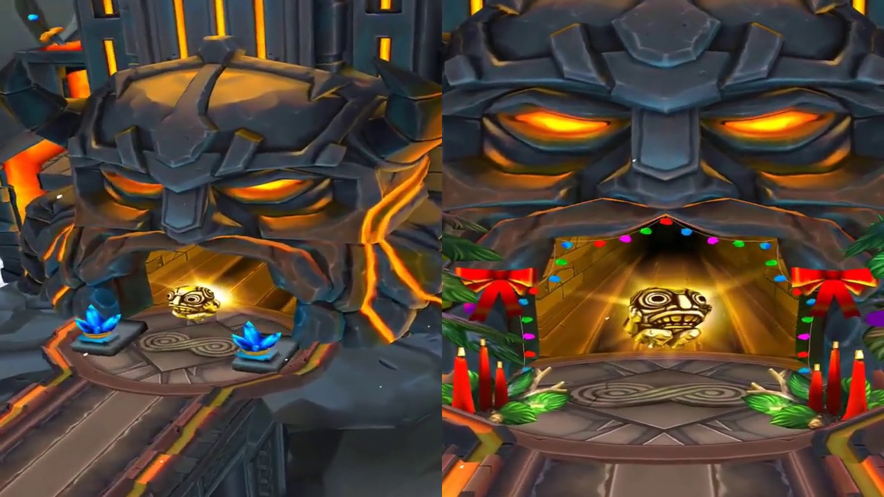Temple Run 2 Volcano Island VS Holiday Havoc