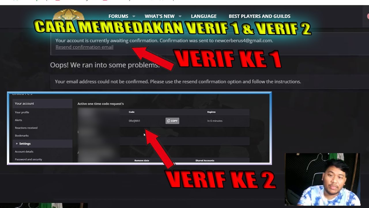 CARA LOGIN DAN MEMBEDAKAN 2 VERIF EMAIL | RF - CERBERUS