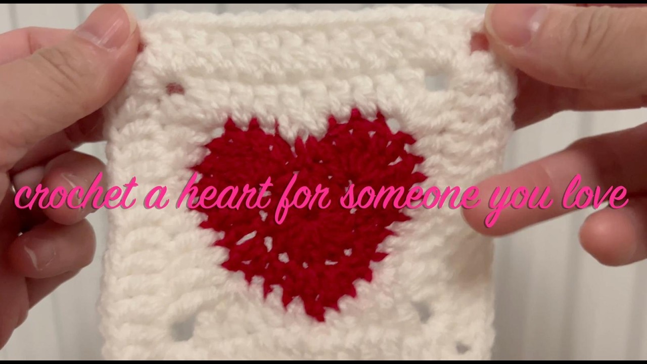 Easy Crochet Heart in a Square Coaster Tutorial (Beginner Friendly)