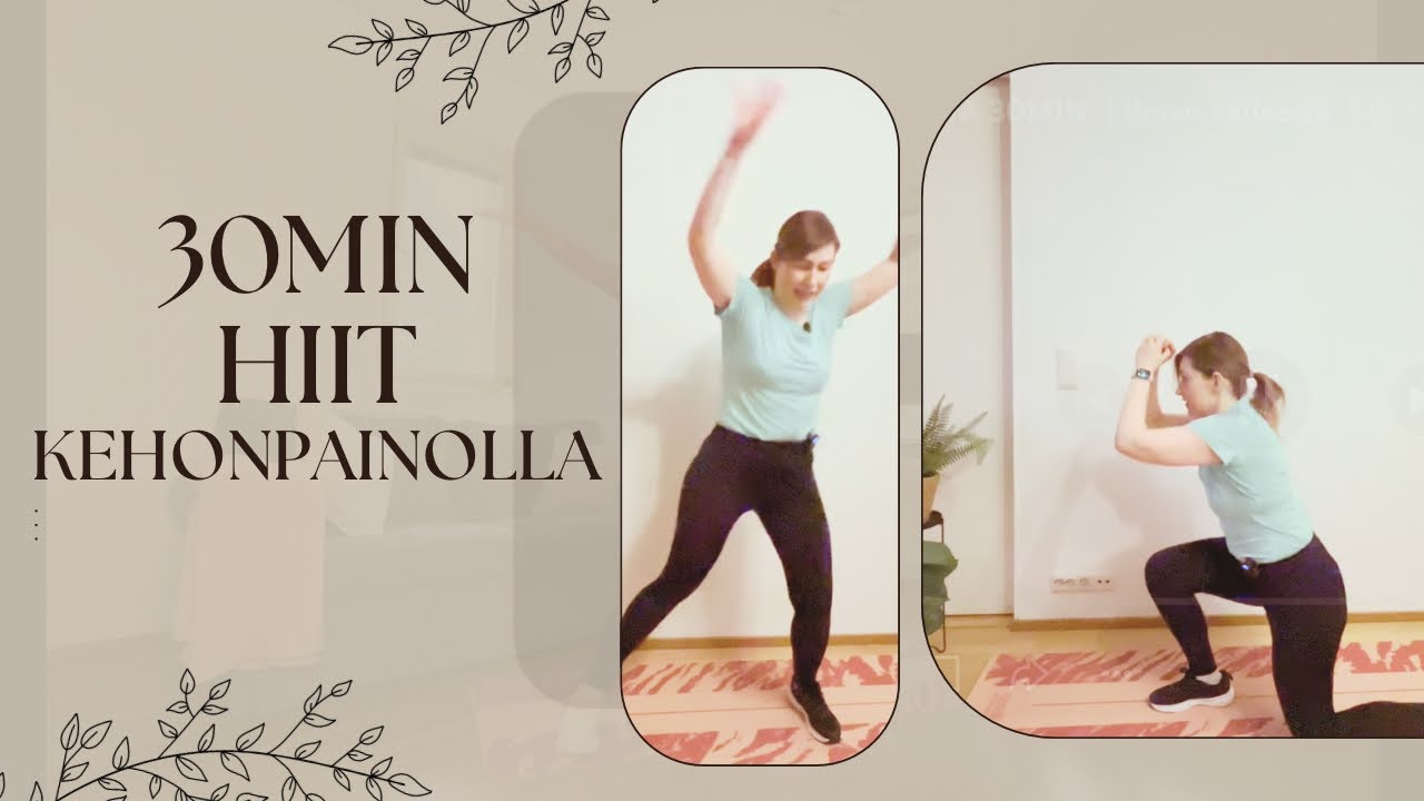 🔥HIIT TREENI KOTONA 30MIN  | ilman välineitä  | EI HYPPYJÄ!  | sis. lämmittely ja jäähdyttely