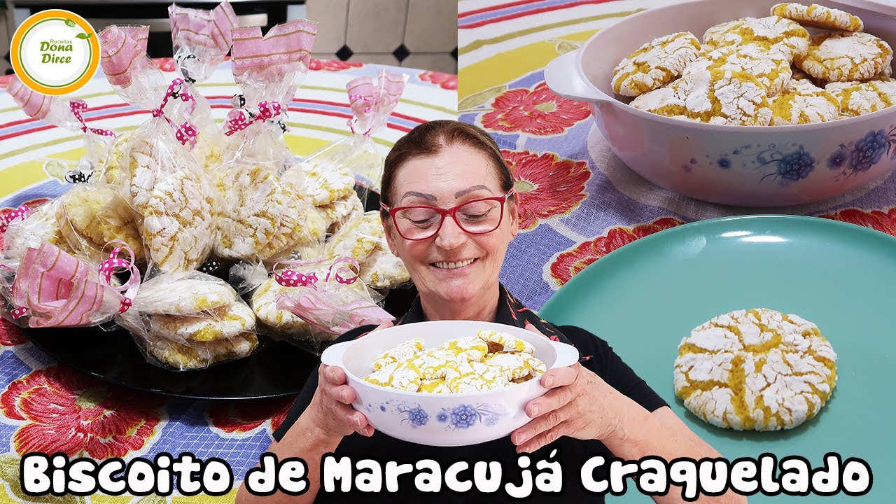 Biscoito de Maracujá Craquelado da Vovó | Bolacha Caseira de Maracujá | Biscoito Fácil e Rápido #457