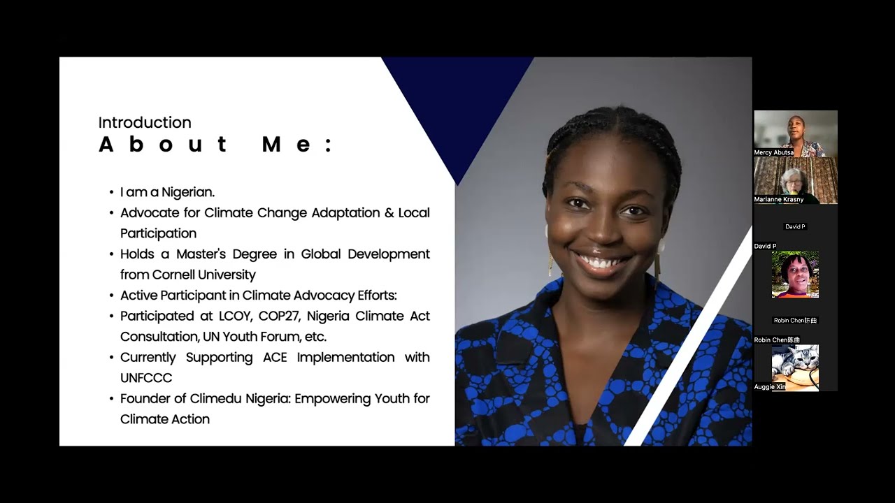 Abutsa Climate Advocacy in Nigeria Webinar week 4 Climate Advocacy