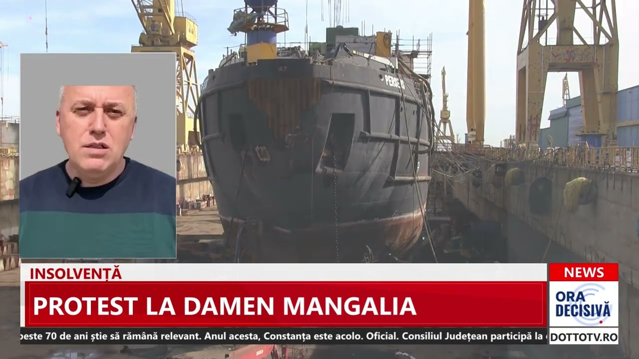 Protest la Șantierul Naval din Mangalia