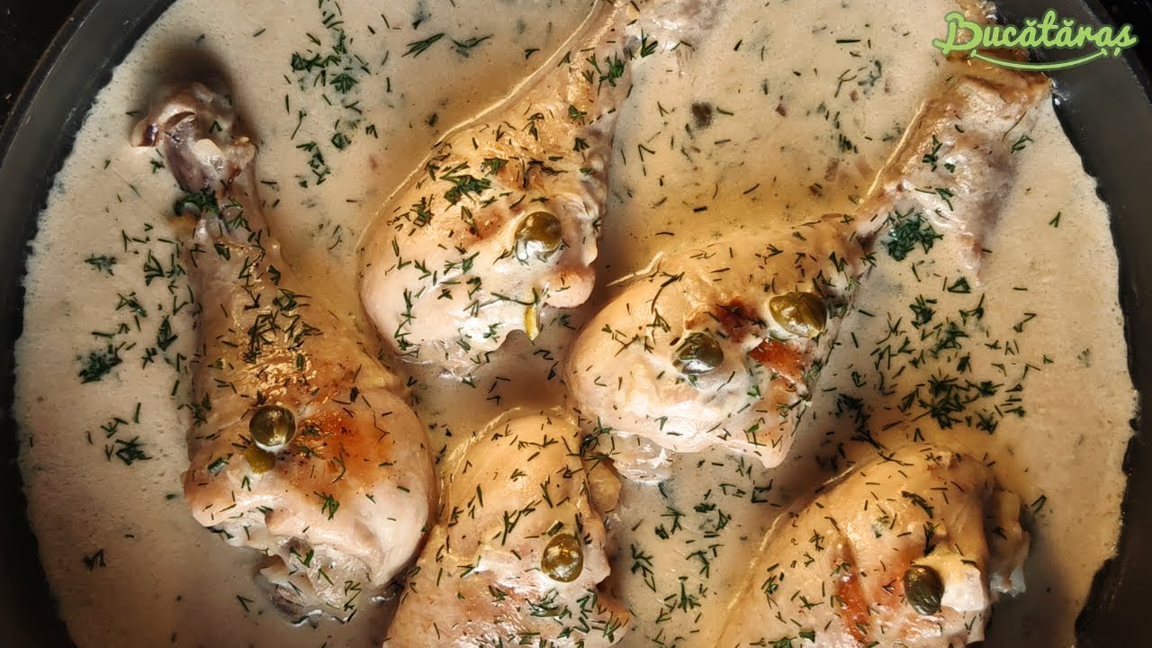 CIOCANELE DE PUI cu sos de mustar si capere - Mancare rapida si gustoasa