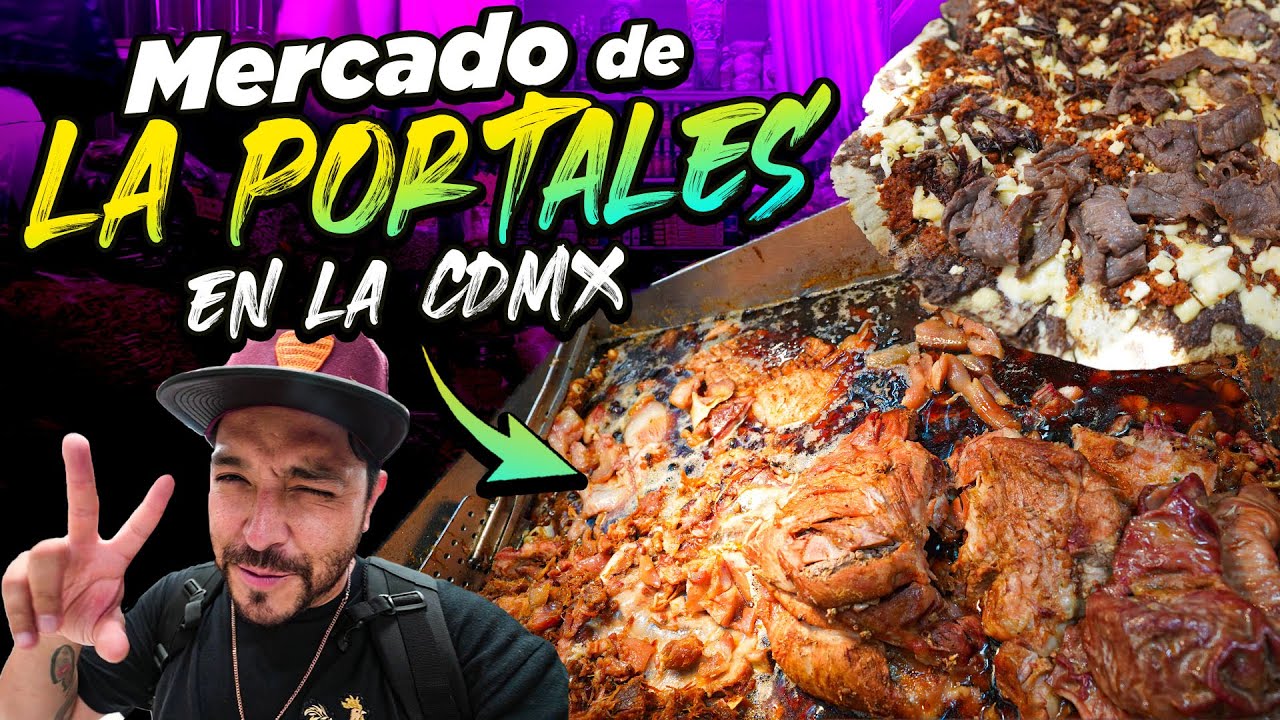 Hasta ESTO VAS A COMER en el MERCADO DE LA PORTALES