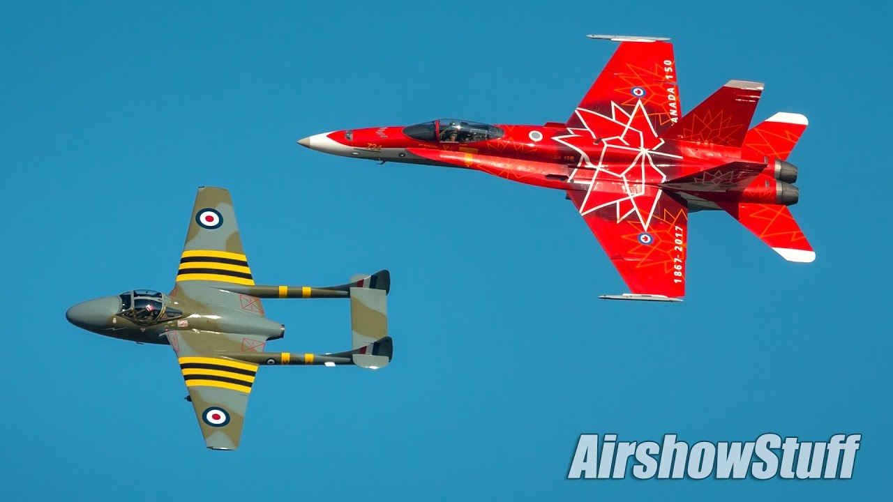 RCAF Heritage Flight and CF-18 Hornet Demo - Airshow London 2017