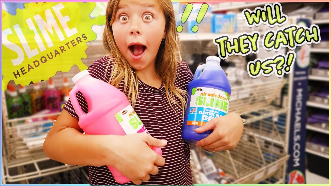 24 HRS OVERNIGHT MAKING SLIME IN THE SLIME STORE!!