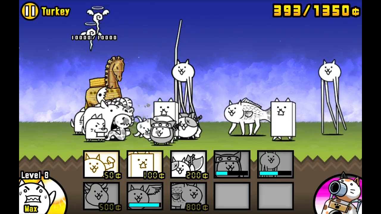 Another 3 stages won in Battle Cats!!!!