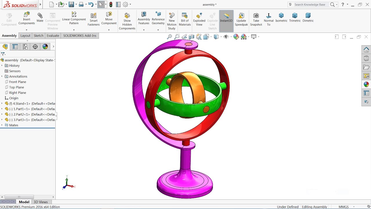 Учебное пособие по Solidworks | Гироскоп в Solidworks