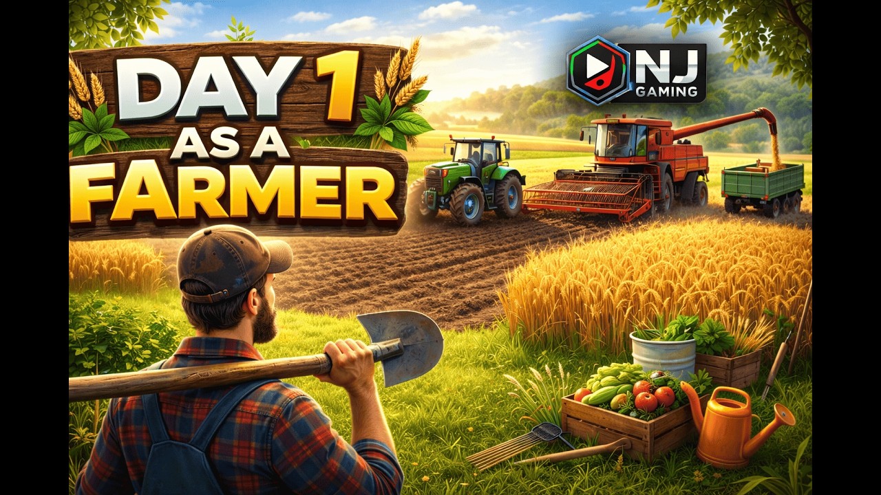 Satisfying Farming: Direct Seeding + Harvesting | Farm Simulator Gameplay (EP1) | Nj Gaming | Day 1