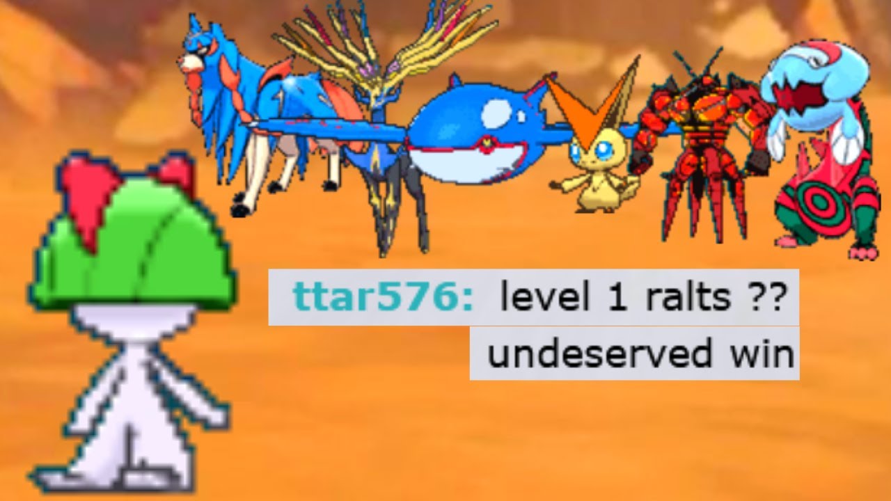 Level 1 Ralts sweeps legendary team | Pokemon Showdown