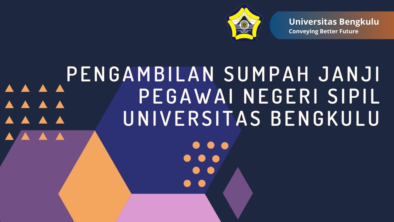 Pengambilan Sumpah janji Pegawai Negeri Sipil Universitas Bengkulu