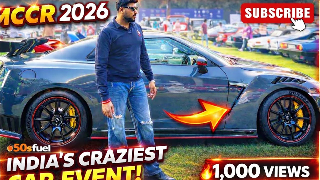 Jackie Shroff Flags Off India's Biggest Classic Car Show! 🏎️ MCCR 2026 | Nissan GTR Nismo 