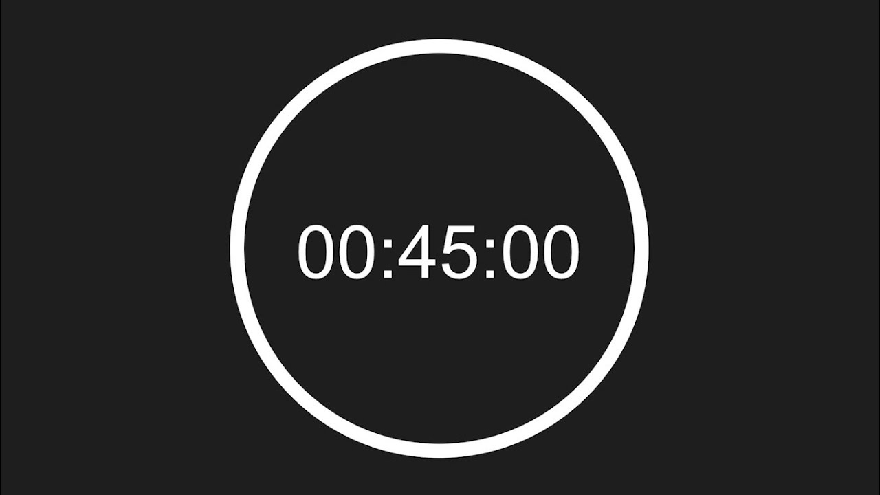 ⏰ 45 Minute Timer with Circular Progress Bar: Stay Focused with End Alert 🔔