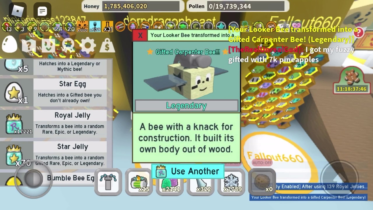 Roblox Bee Swarm Simulator Using 40k Royal Jellies (40b honey)