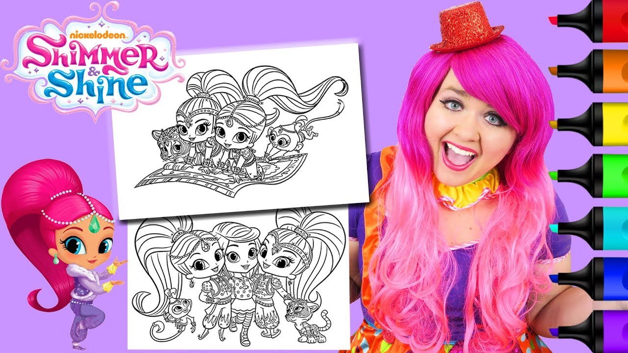 Coloring Shimmer and Shine Magic Reveal Ink Coloring Book Imagine Ink Marker | KiMMi THE CLOWN