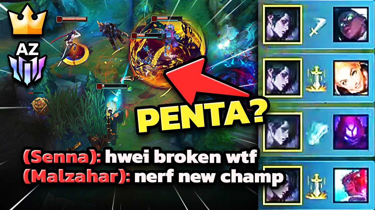 👑 HWEI USATO PERFETTAMENTE È BROKEN (40+ kill, 1v9, 110k damage) - AZ PENTAKILL CHALLENGE