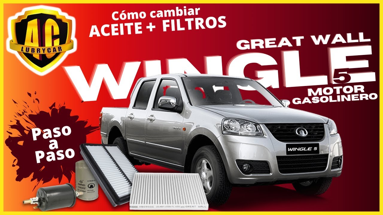 Como cambiar aceite de motor y filtros (GREAT WALL WINGLE 5 GASOLINA)