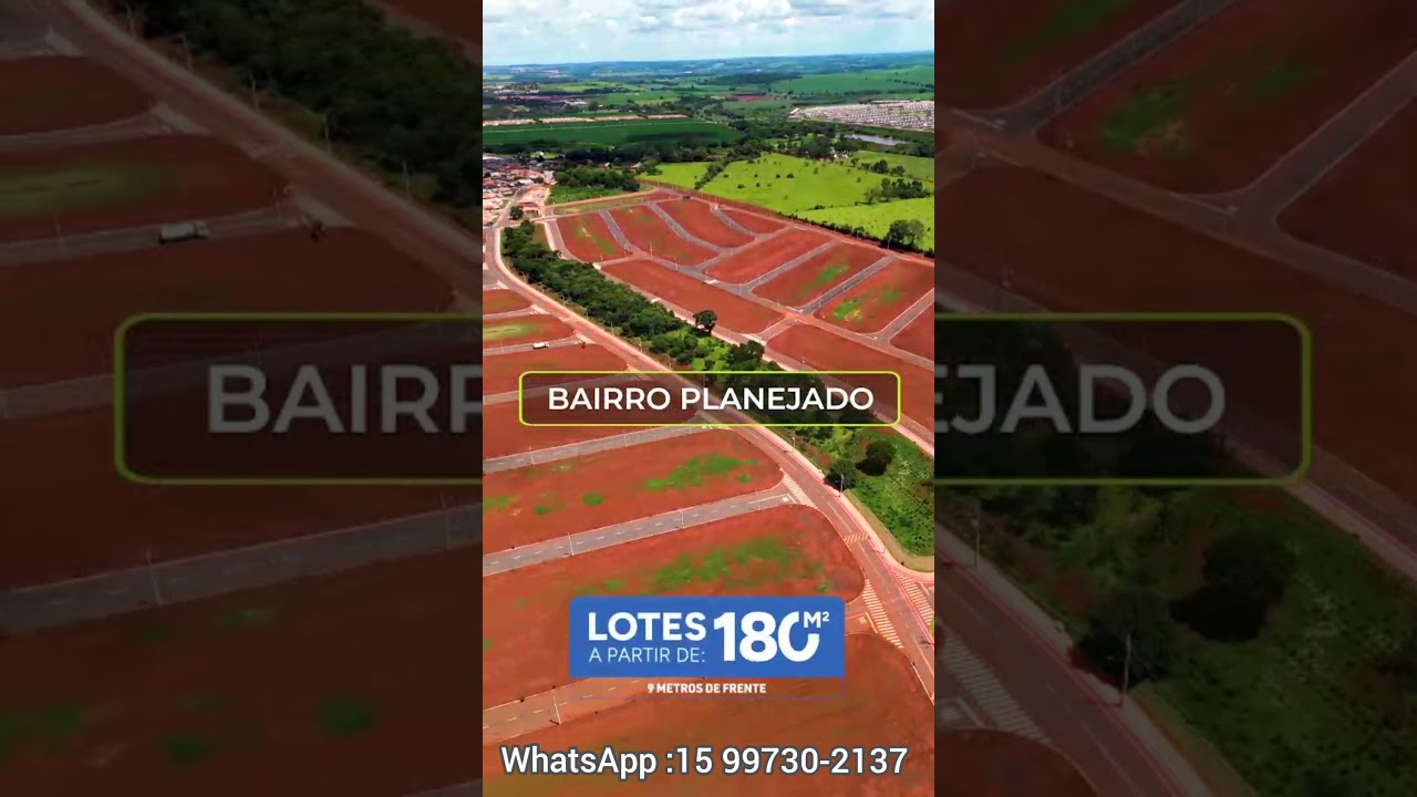 Lotes a venda 180M&sup2; entrada de 8% , financiamento em at&eacute; 180x Tatu&iacute;-SP #tatui