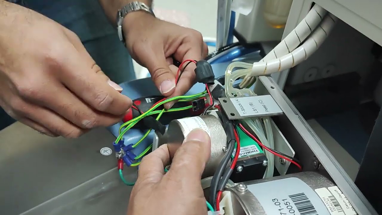 Replacing pump motor and maintenance kit of Draeger MRI Anesthesia Machine.