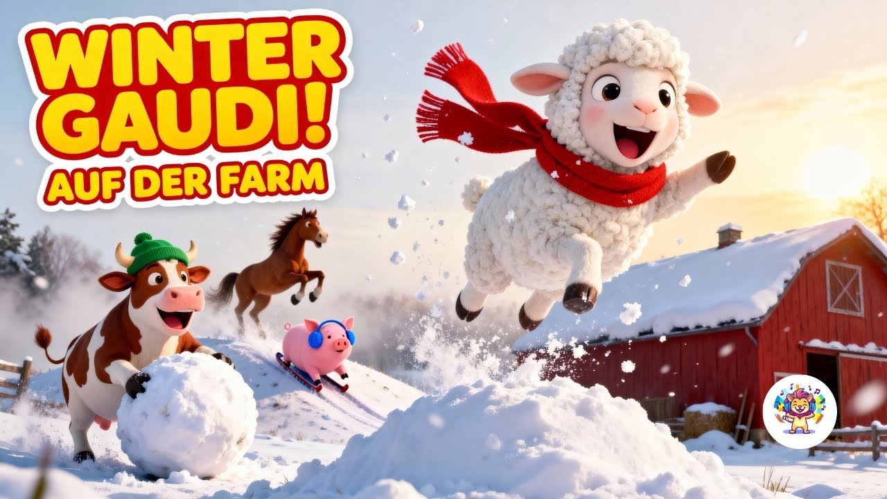 Tierfreunde im Schnee | Winterliche Kinderlieder | Wintergaudi auf der Farm