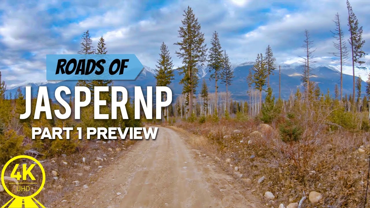 Driving through Jasper National Park, Canada - 4K Scenic Drive Video - Part #1 - Short Preview