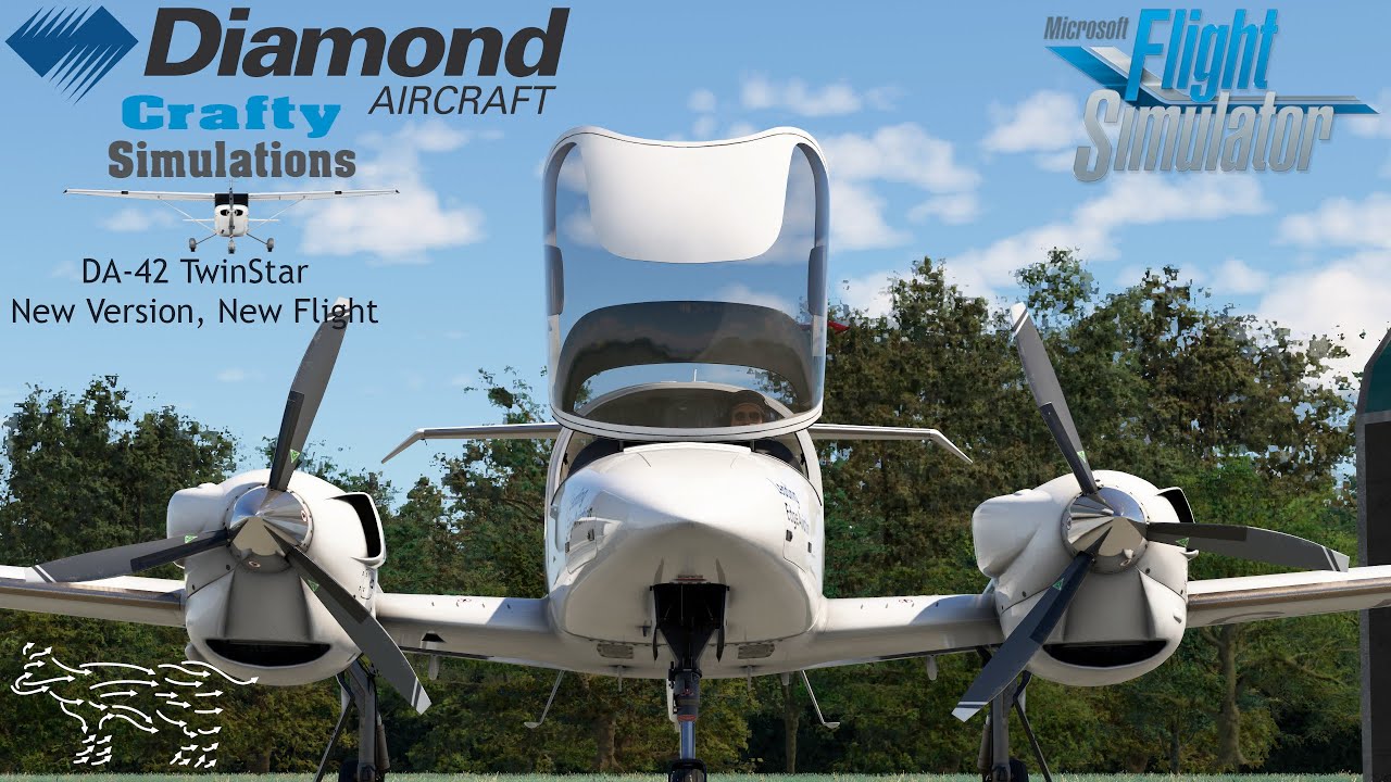 CraftySimulations | Cows DA-42 | First Flight of V1.1.1