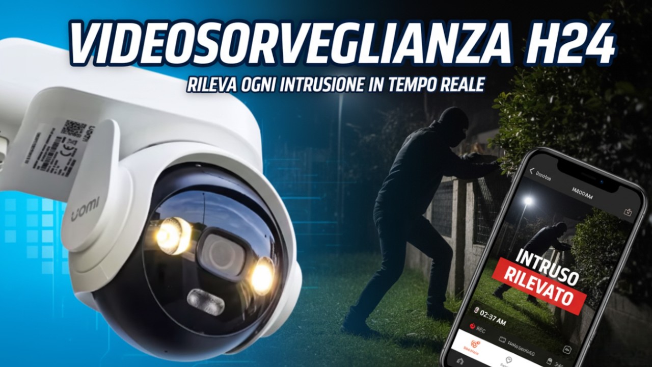 ADDIO LADRI Telecamera che NON si SCARICA MAI! 4G + WiFi + IA - Registrazione 7/24 ore
