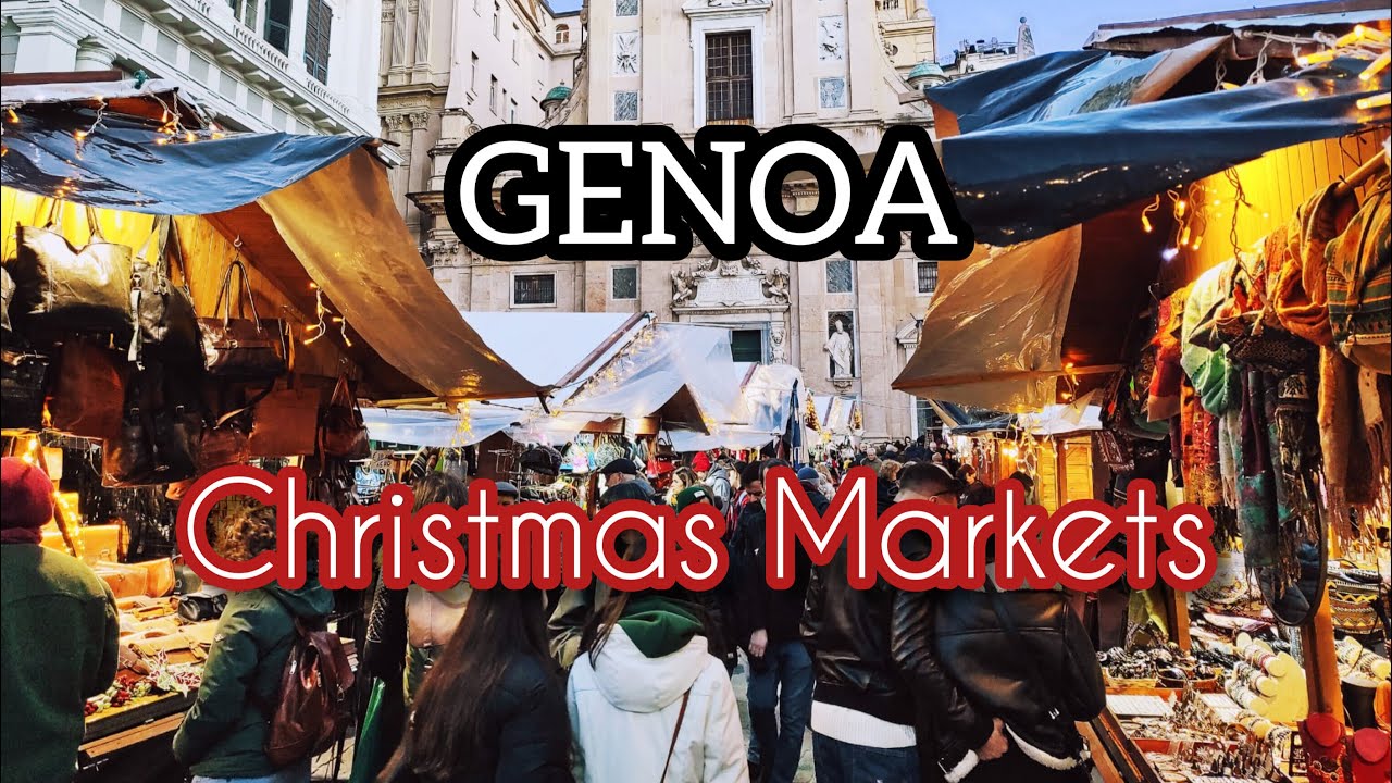 GENOA, ITALY,  Christmas  Markets  2025, 4k video