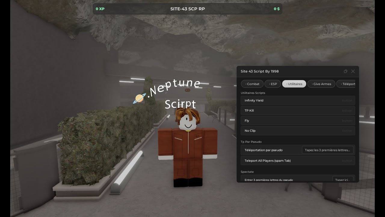 Site 43 (Silent Aim) Script Neptune All executer (Give arme) Roblox