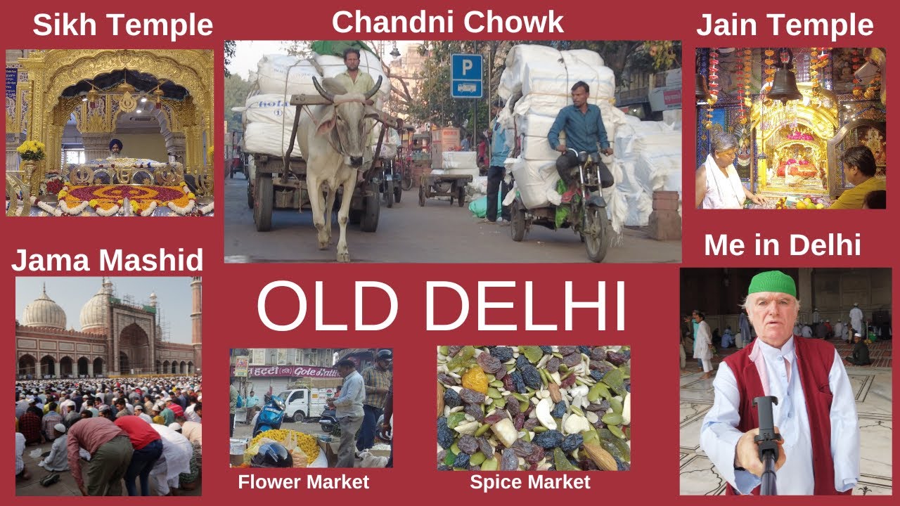 Great insight into OLD DELHI daily life of the Chandni Chowk, Temples,  Markets,  Jama Masjid Mosque