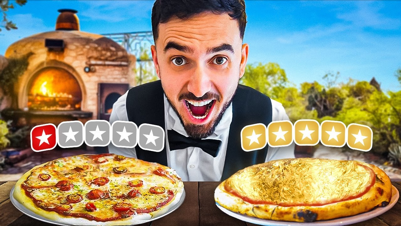 אכלתי פיצה של כוכב 1 נגד 5 כוכבים !!! (לא צפוי)