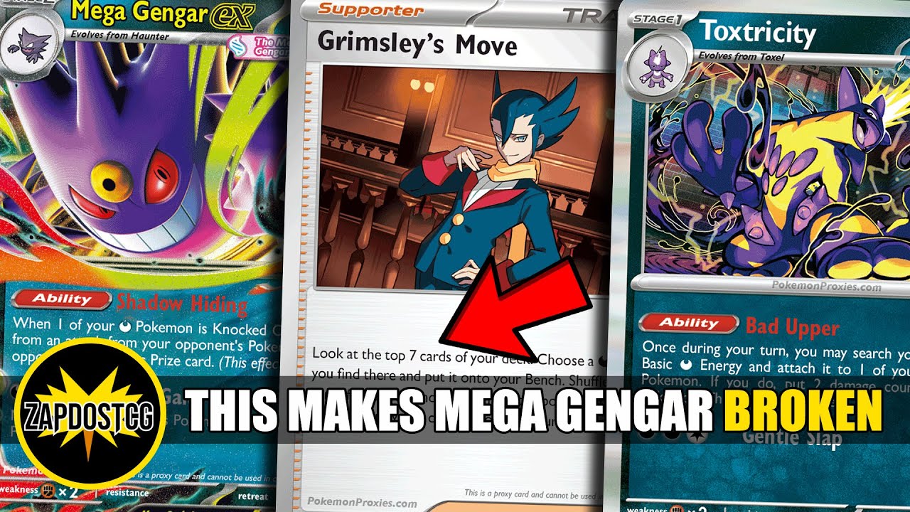 Mega Gengar ex Card From Phantasmal Flames With Grimsley is BROKEN!
