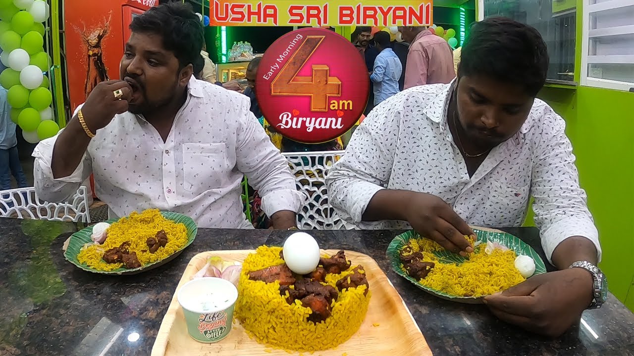 New 4 AM Kuska Biryani Launching @ Hyderabad | Ushasri Biryani | Amazing Food Zone