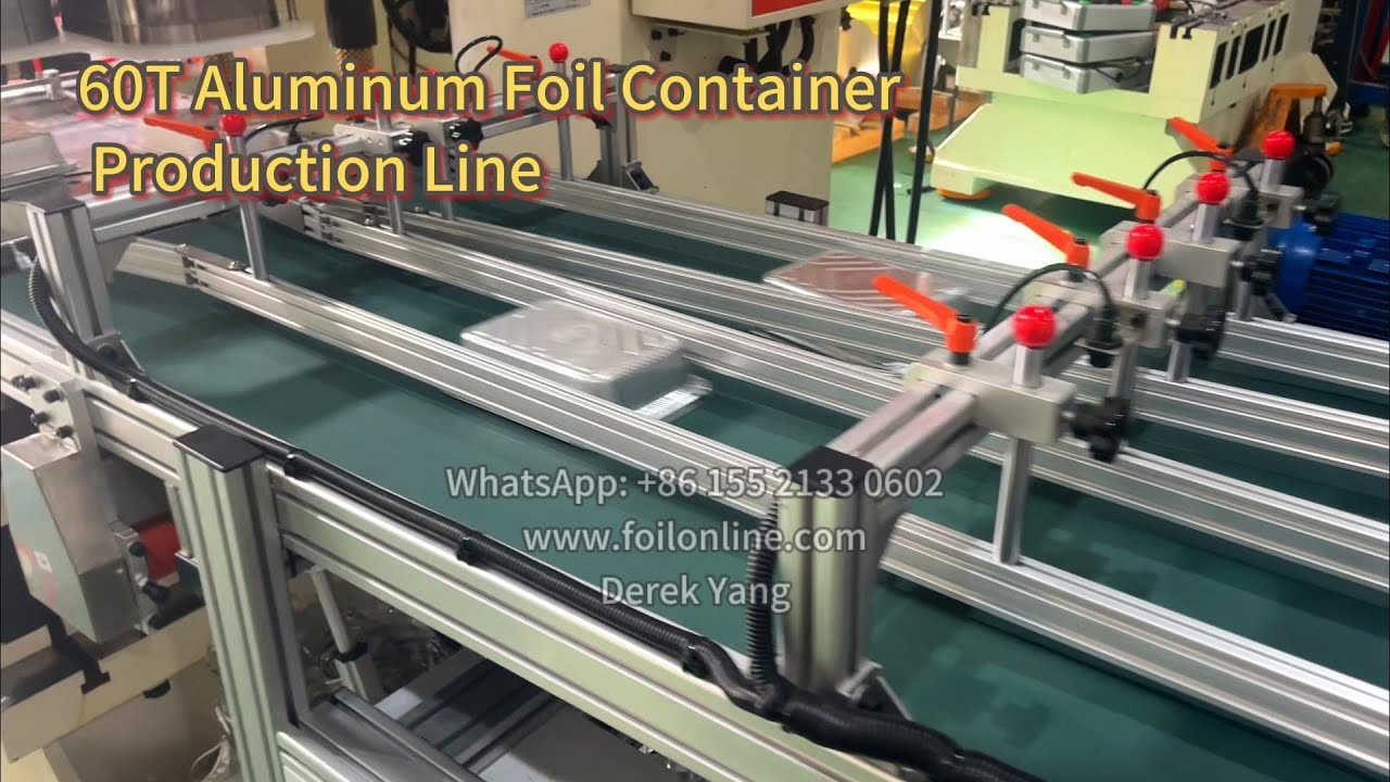 Full automatic 2-Cavity aluminum foil tray making machine 60T