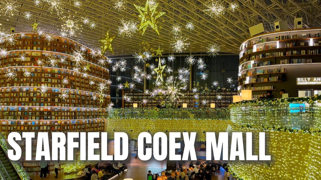 [4K HDR] Tour Inside Starfield COEX Mall with Huge Public Library | Seoul, South Korea (Jan 2025)
