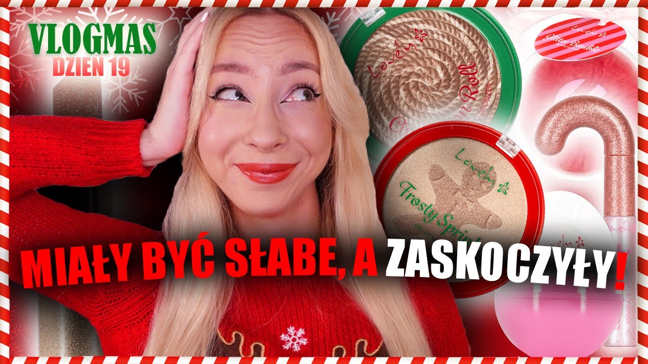 TANIE, ŚWIĄTECZNE KOSMETYKI! | ROZŚWIETLACZ PIERNICZEK | TEST ŚWIĄTECZNEJ KOLEKCJI LOVELY!